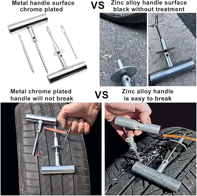 Tire Repair Kit, with Universal Tire Patch Kit to Plug Flats - Image 3