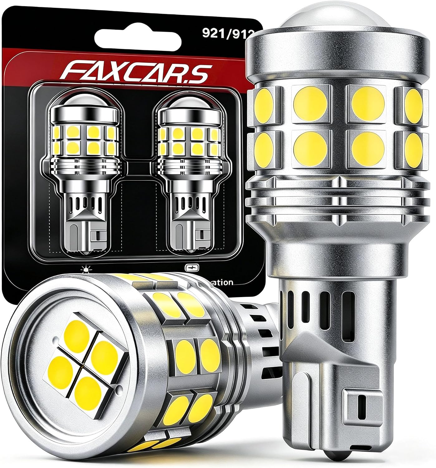 921 W16W LED Backup Light Bulbs for Toyota Tacoma 2001-2019 2020 2021 2022 2023 Reverse Lamp, 6000K Cool White Super Bright 912 OEM Replacement Plug and Play SMD 3030, Pack of 2