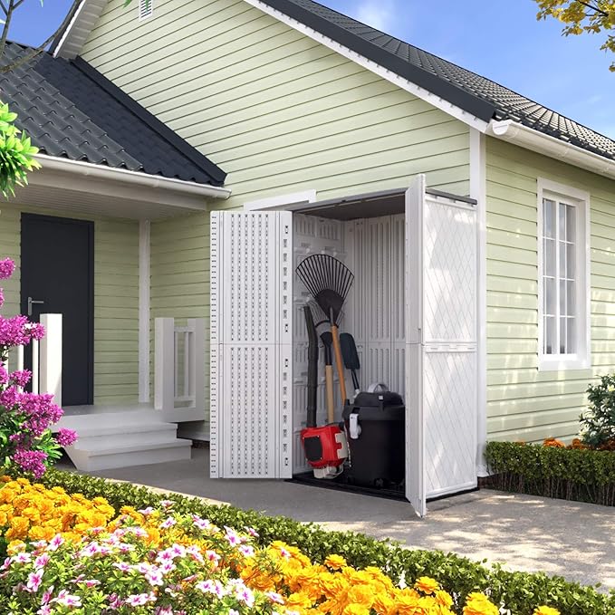 ADDOK Outdoor Storage Cabinet Waterproof, Outdoor Storage Sheds - Image 2