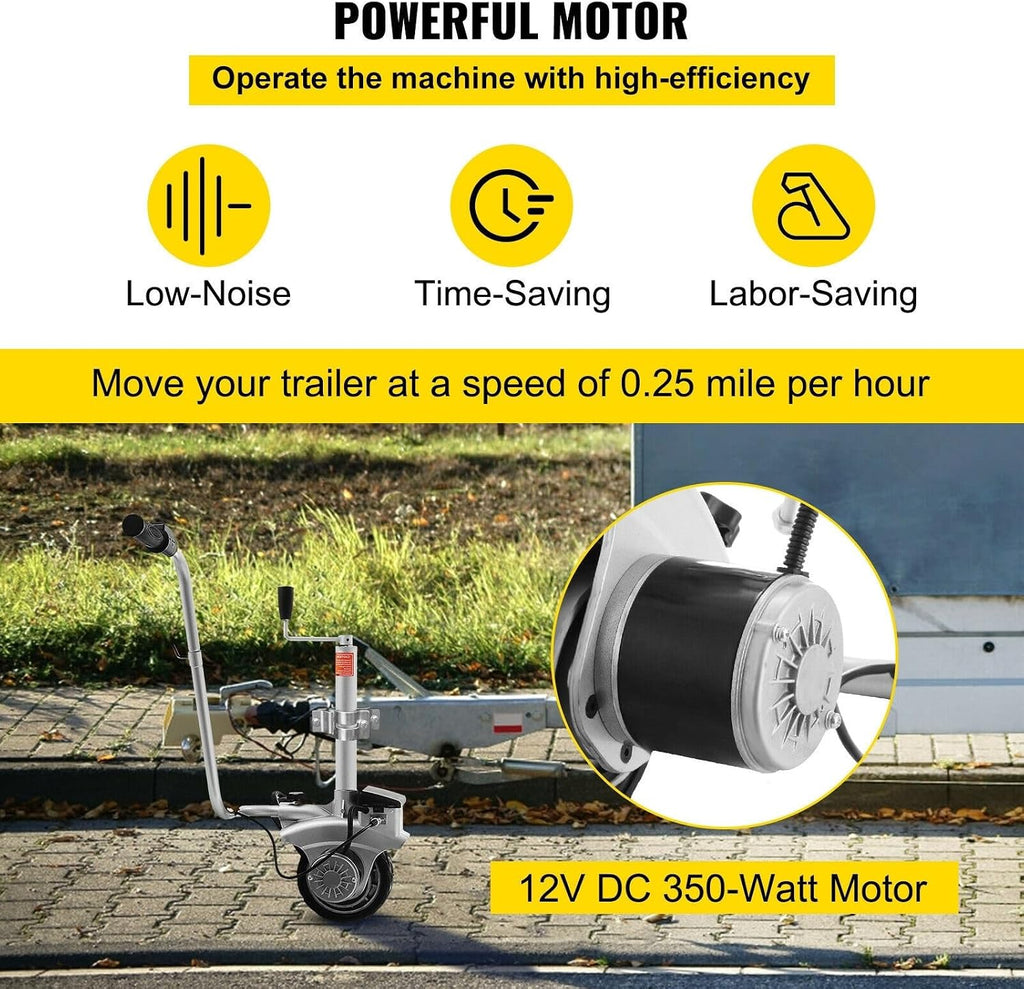 Electric Trailer Trailer Wheel Mover Aluminum Electric Wheel Mover is Compact, Portable and Easy to Operate, Equipped with 350W Motor, 12V Caravan Electric Wheel Mover