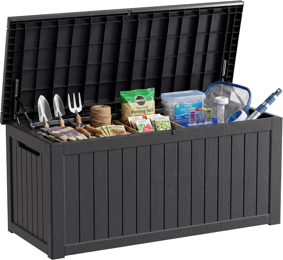 280 gallon outdoor storage box waterproof, lockable resin, main product view