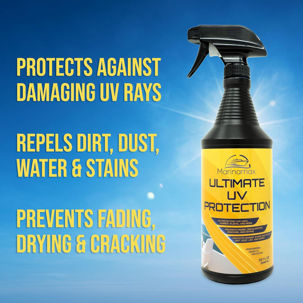 Ultimate UV Protection Spray 32 Oz | UV Protector for Outdoor Surface Sun Protection | UV Ray Protectant for Vinyl, Rubber, Plastic, and More | Prevents Fading and Discoloration