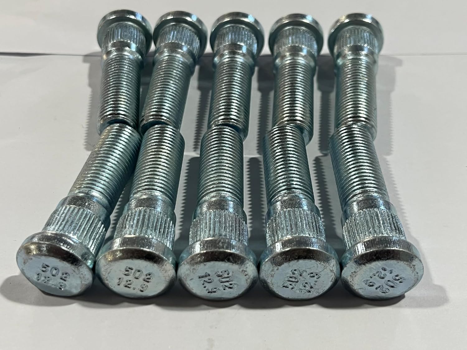 10PCS M14x1.50 Serrated Wheel Studs 610-502 0.62' Knurl 15.7mm, 50mm Length Replacement for 2006-2024 Dodge Charger Challenger Magnum Front or Rear 05-23 Chrysler 300