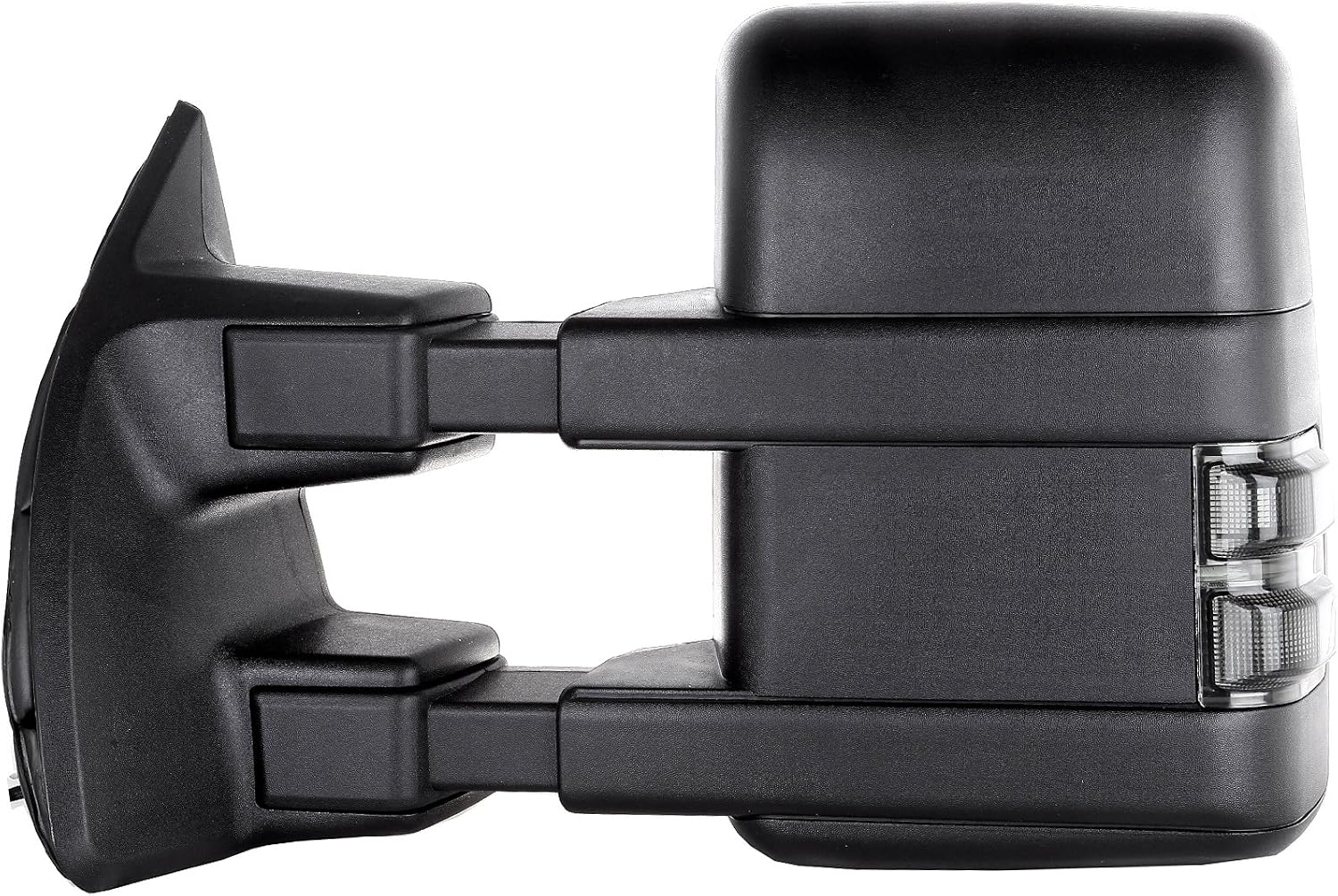 A Pair Towing Mirrors Fits 2008-2016 for Ford for F250 for F350 for F450 for F550 Super Duty Truck, Manual Adjusted View Mirror with Turn Signal Indicator