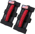 sukemichi Handles Grab Roll Bar Grab Handles Grip Handle for Jeep Wrangler Accessories TJ JK JL Gladiator JT UTV ATV - Upgrade Metal Buckle, Red, 2 Pack (Not for Sky One Touch Roof, Not for 2024+ Up)