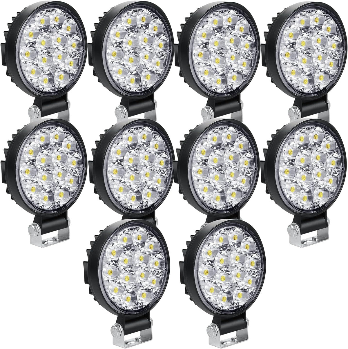 skyworld 10pcs round light bar pods, 3.2 inch, main product view