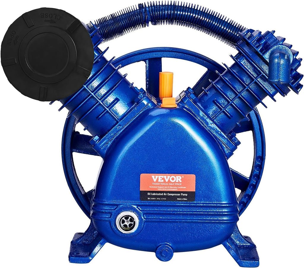 vevor air compressor pump head,5.5hp 5.75cfm @ 90psi,twin, main product view