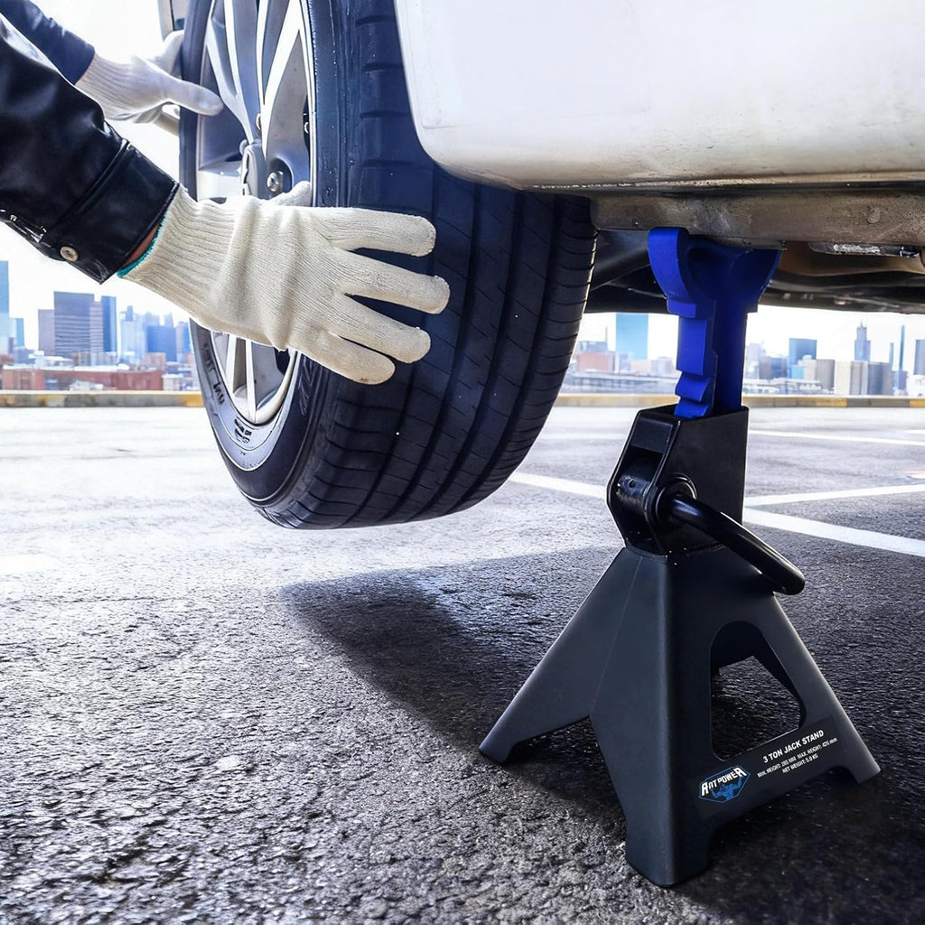ANTPOWER Jack Stands 3 Ton (6,600 LBs) Heavy Duty Car Jacks Stand,11.2"-16.8" Adjustable Height for Lifting Automotive Small SUV, Pickup 1 Pair