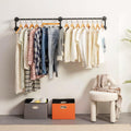 wall clothes rack, industrial pipe clothing rack, hanging, main product view