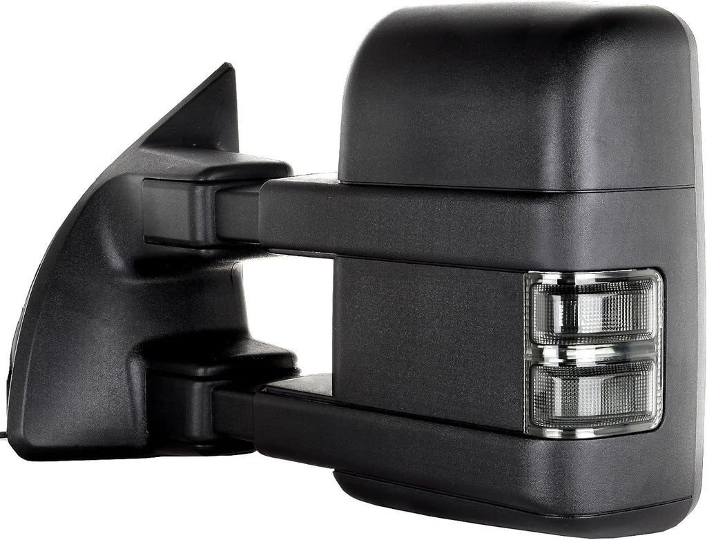 A Pair Towing Mirrors Fits 2008-2016 for Ford for F250 for F350 for F450 for F550 Super Duty Truck, Manual Adjusted View Mirror with Turn Signal Indicator