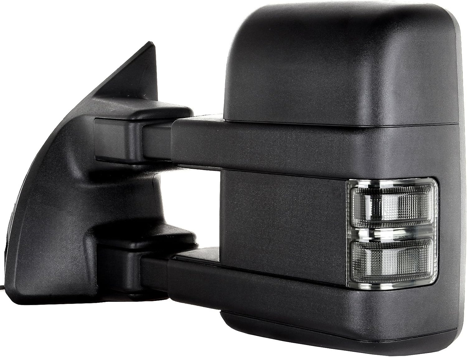 A Pair Towing Mirrors Fits 2008-2016 for Ford for F250 for F350 for F450 for F550 Super Duty Truck, Manual Adjusted View Mirror with Turn Signal Indicator