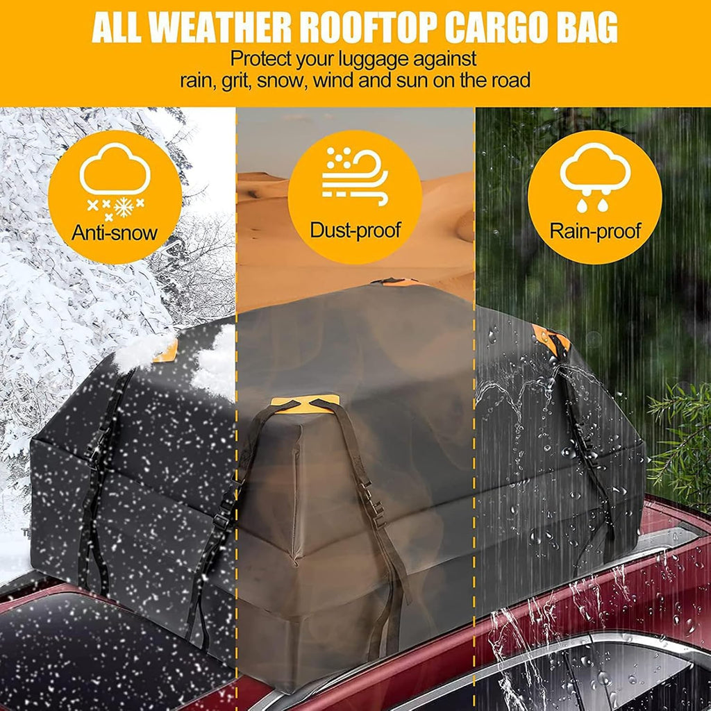 Car Rooftop Cargo Carrier Bag for Toyota Yaris I II III 2003-2018 Heavy Duty Car Roof Bag Large Capacity Storage Bag with Non-Slip Mat