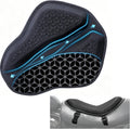 Upgraded Motorcycle Gel Seat Cushion, Universal Motorcycle Seat Pad, Shake Rider Cushion, Enlarged Ventilation Channels, Large 3D-Honeycomb Structure, Shock Absorption and Breathable for Long Rides