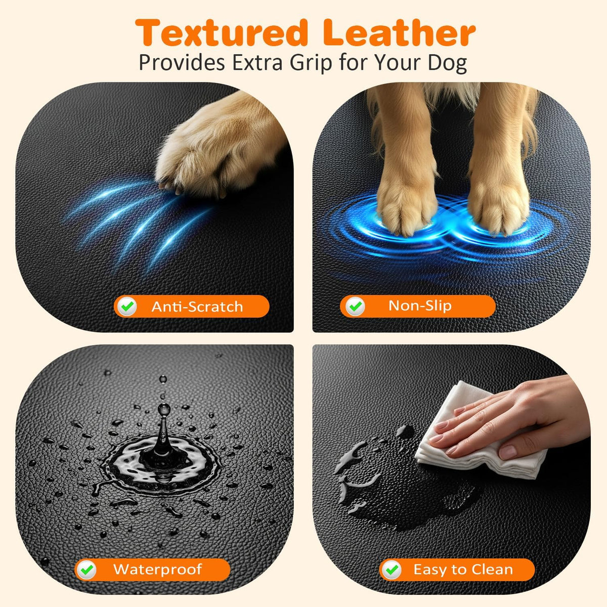 urpower hard bottom dog car seat cover for, close-up detail