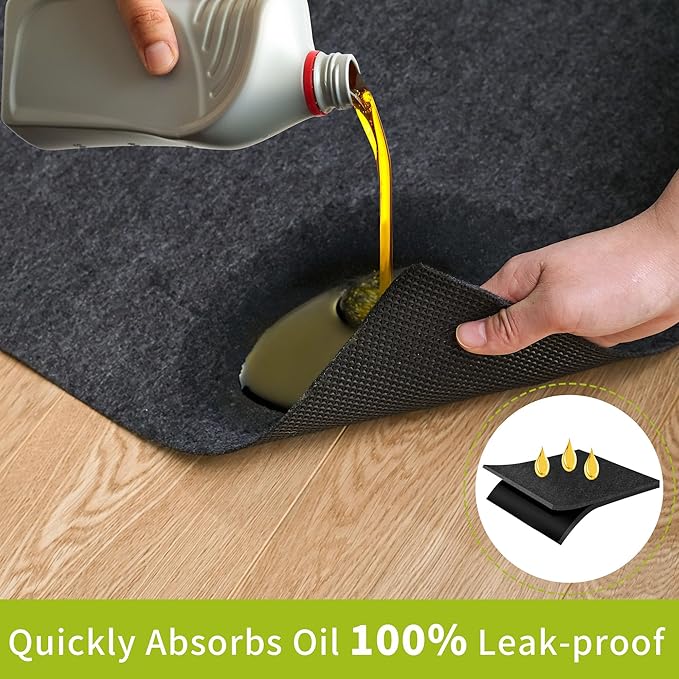 Oil Spill Mat - 72" x 60" Absorbent Oil Garage Floor Mat - Image 3