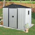 4x8 FT Outdoor Storage Shed, Metal Garden Shed