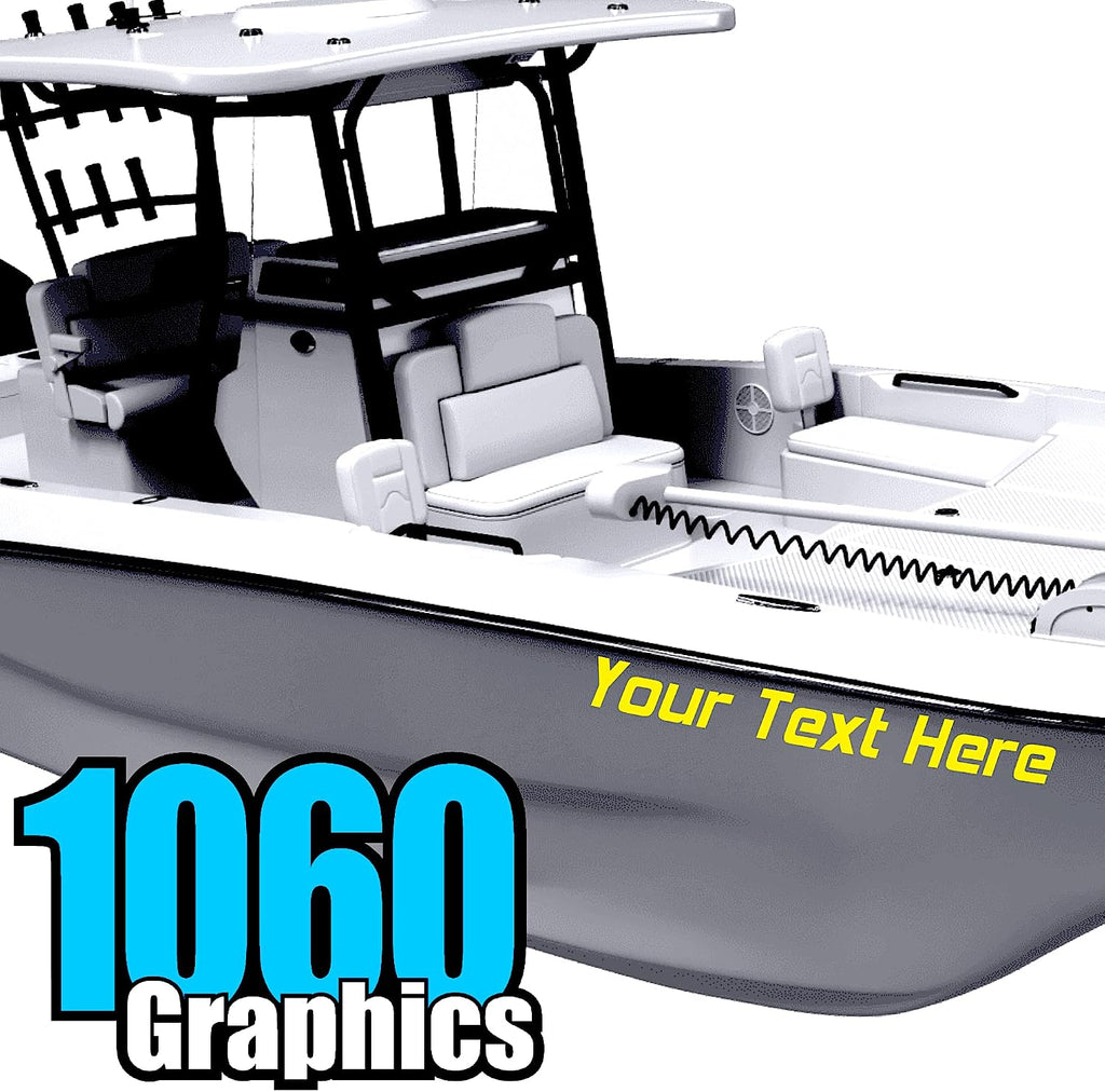 Custom Vinyl Boat Numbers & Letters (Two Decals)