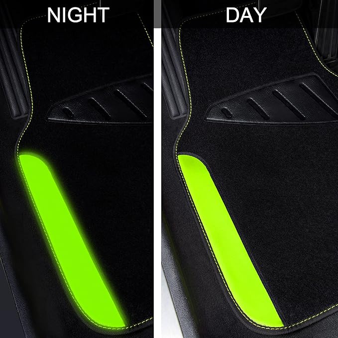 CAR PASS Fluorescent Leather & Waterproof Car Carpet Floor Mats, Universal Car - Image 5