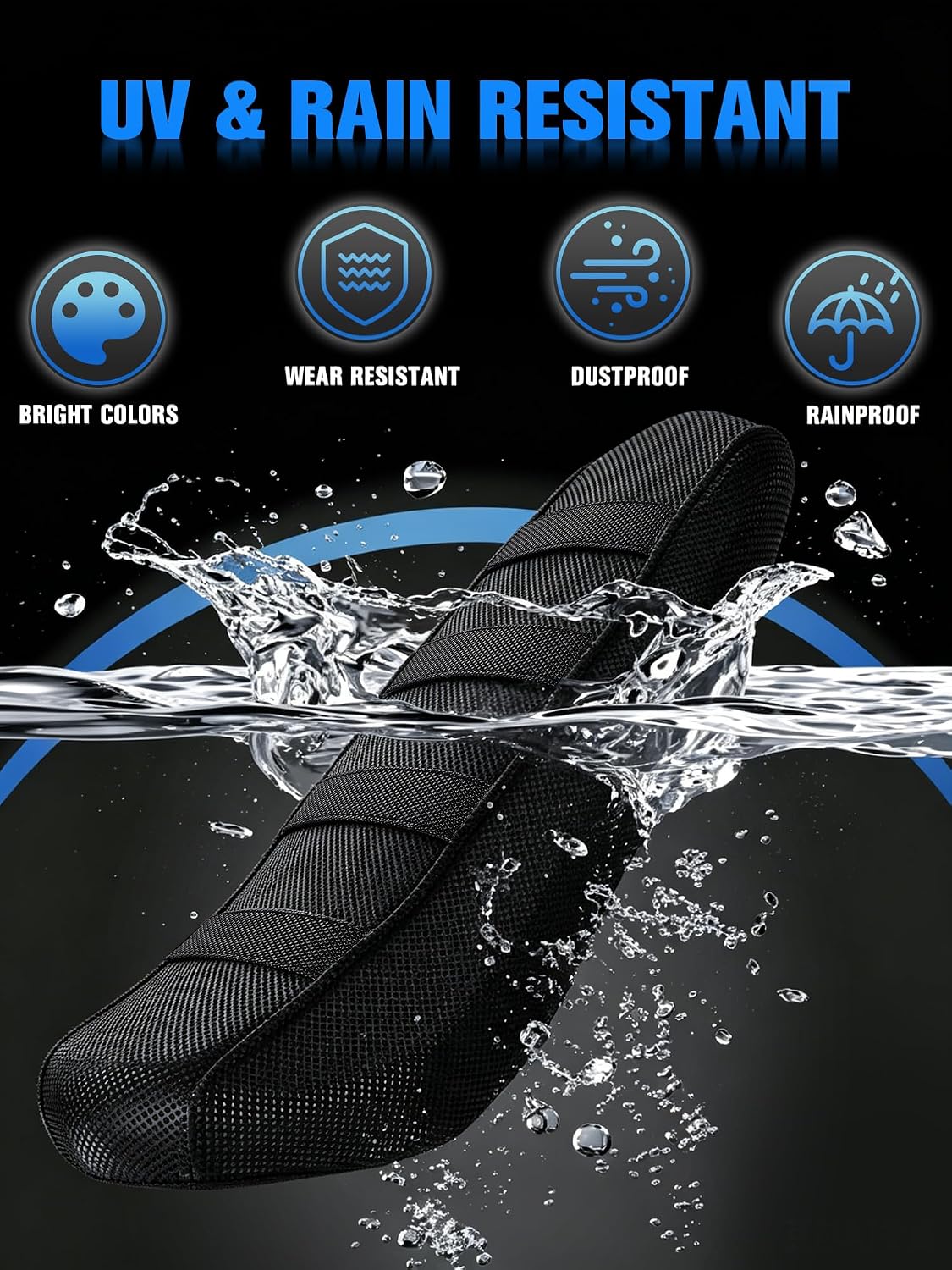 Seat Cover for Surron LBX Sur Ron, Non-Slip Rubber Electric Dirt Bike Soft Seat Cover Black Particle Anti Slip Surface