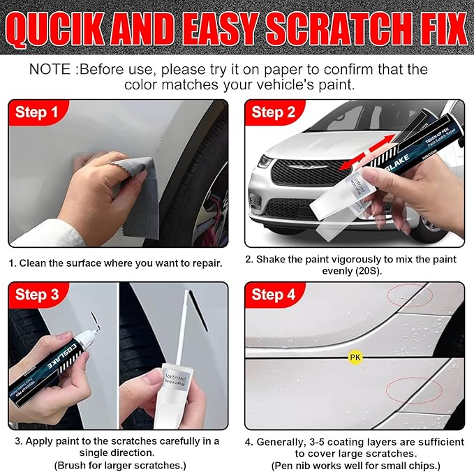 Car Touch Up Paint) for Chrysler, Car Paint Scratch Repair Kit, Quick & Easy - Image 5