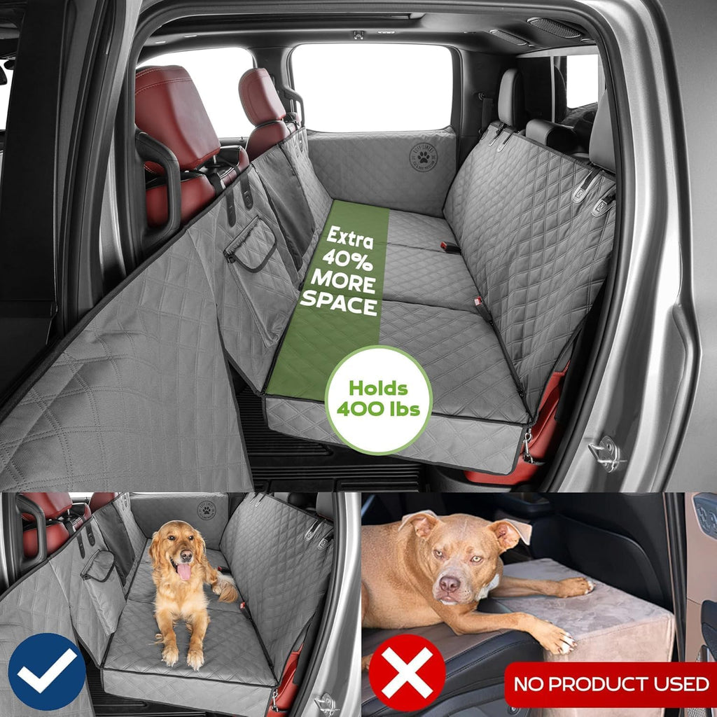 ruff liners back seat extender for dogs, close-up detail