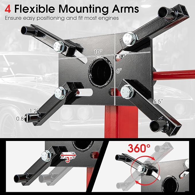 Goplus Engine Stand, 1500 LBS Motor Stand - Image 4