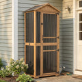 outdoor storage cabinet, extra-tall shed with removable shelf, main product view