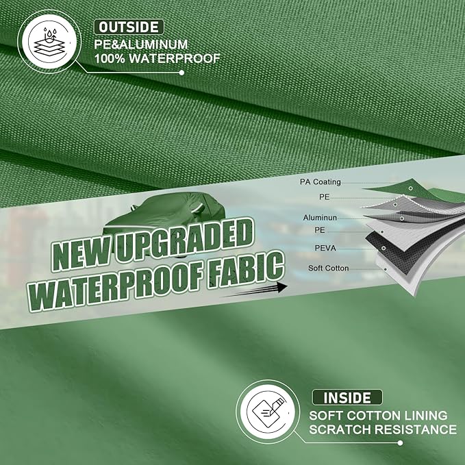 BOSSTONE Car Cover Custom Fit for Corvette C4 1984–1996, Waterproof All Weather - Image 2