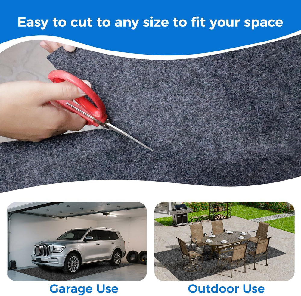17'x7.45" Heavy Duty Garage Floor Mat with Adhesive Backing - Garage...