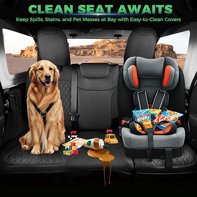 for Jeep Wrangler Seat Covers 4Door JL 2018 2019 2020 2021 2022 2023 2024 2025 - Image 7