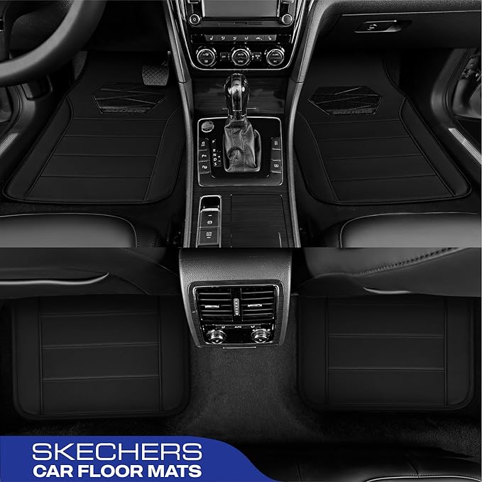 Skechers Memory Foam Car Mats, Leather Piping - Image 3