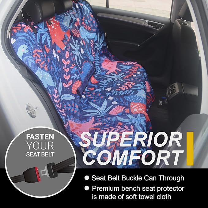 Back Seat Cover for Car Trucks Van SUV, Waterproof Rear Bench Towel Seat Covers - Image 2