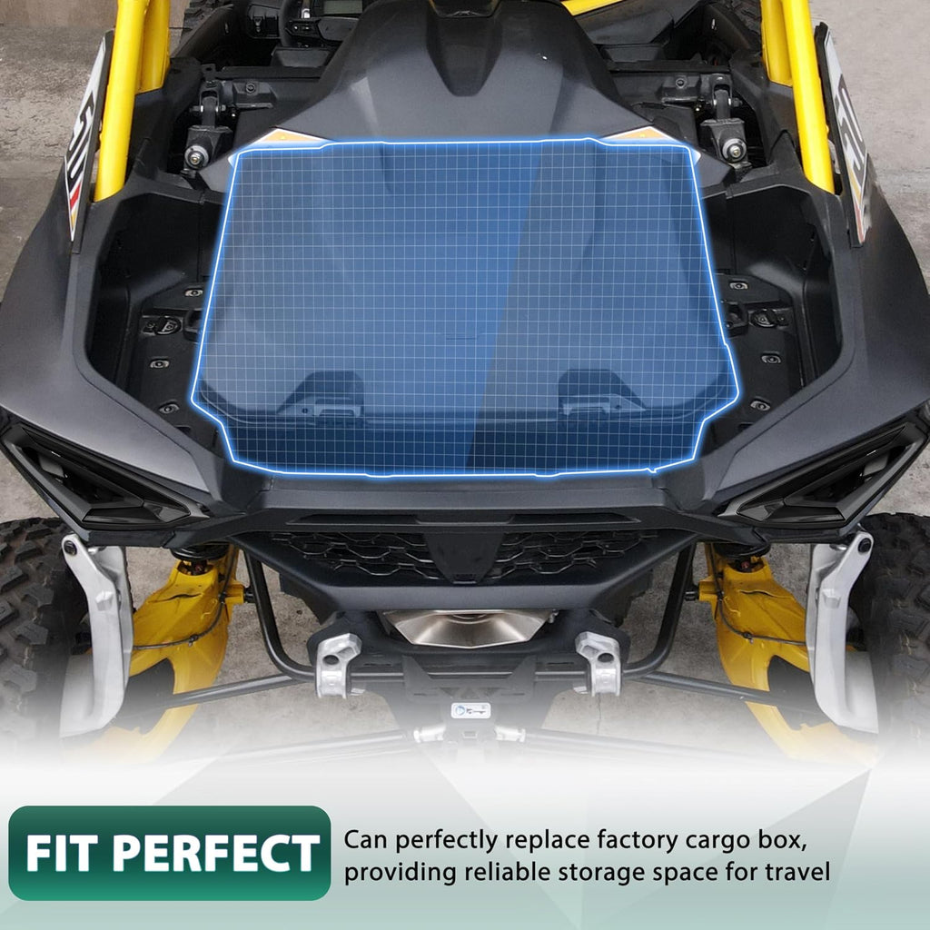 96L Rear Cargo Box for Can-Am Maverick R, Waterproof LinQ Poly Cargo Bed Storage Box Large Tool Bin Organizer for Can Am Maverick R X RS 2024+ Accessories, Replace #715007182