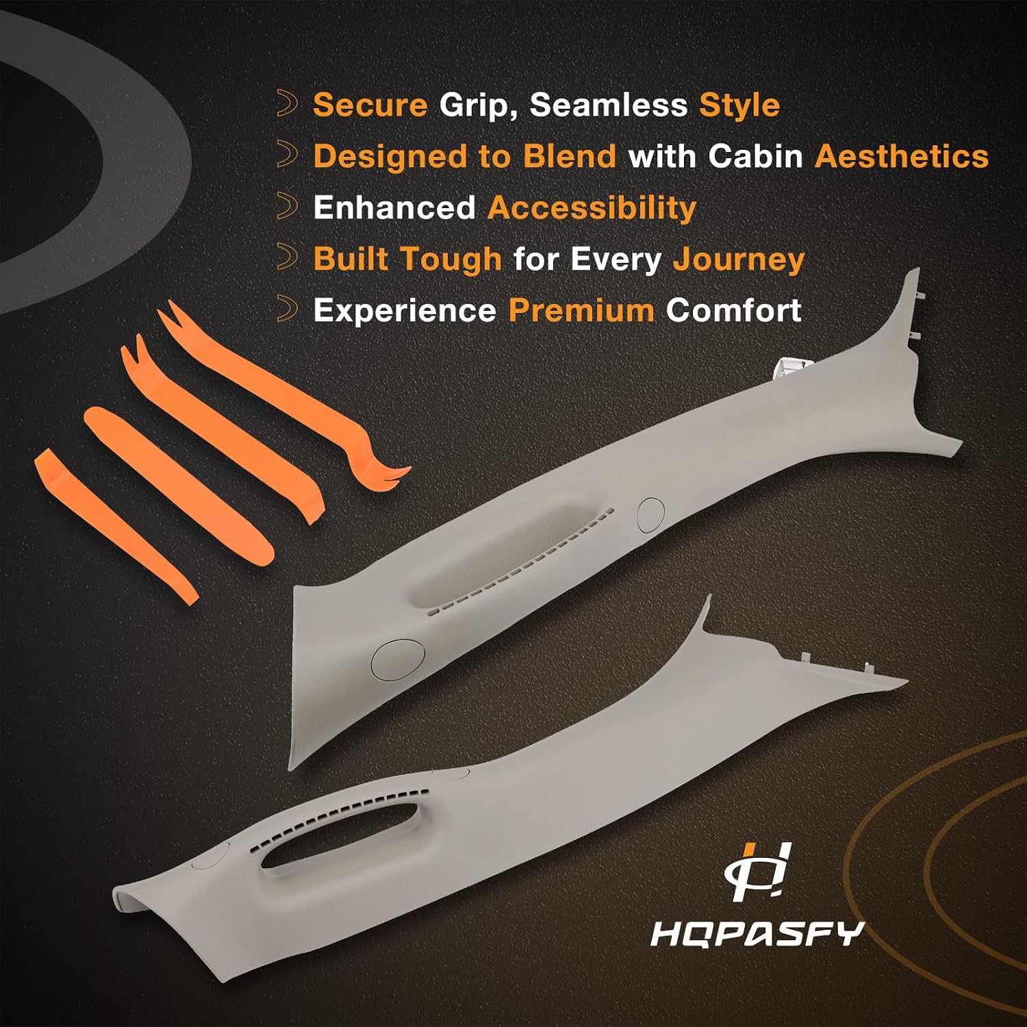 HQPASFY A Pillar Grab Handle Interior Trim (1 Pair), Compatible with 2002-2009 Dodge Ram 1500/2500/3500 Pickup, Replace# 1TE75BD1AA, 1TE74BD1AA Left Right Driver Passenger Side Beige