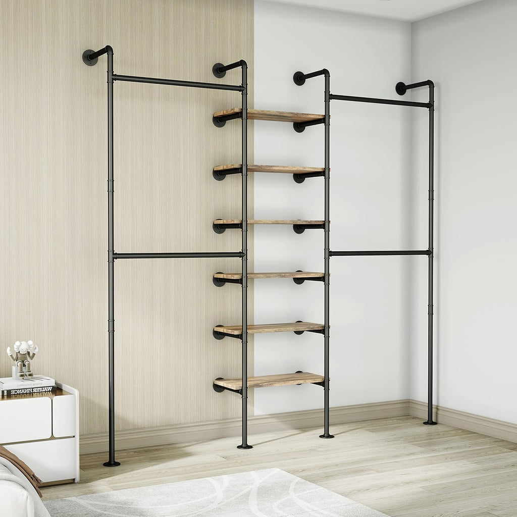 hkaikzo wall mounted closet system 85" h×81" w on a desk or shelf