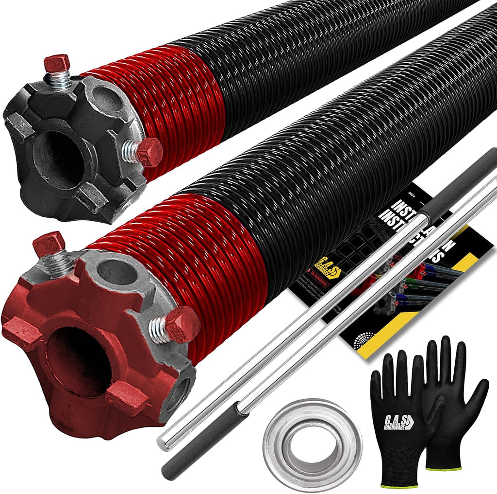 Garage Door Torsion Springs 225x2x27 Includes 1” Steel Bearing, and Winding Bars
