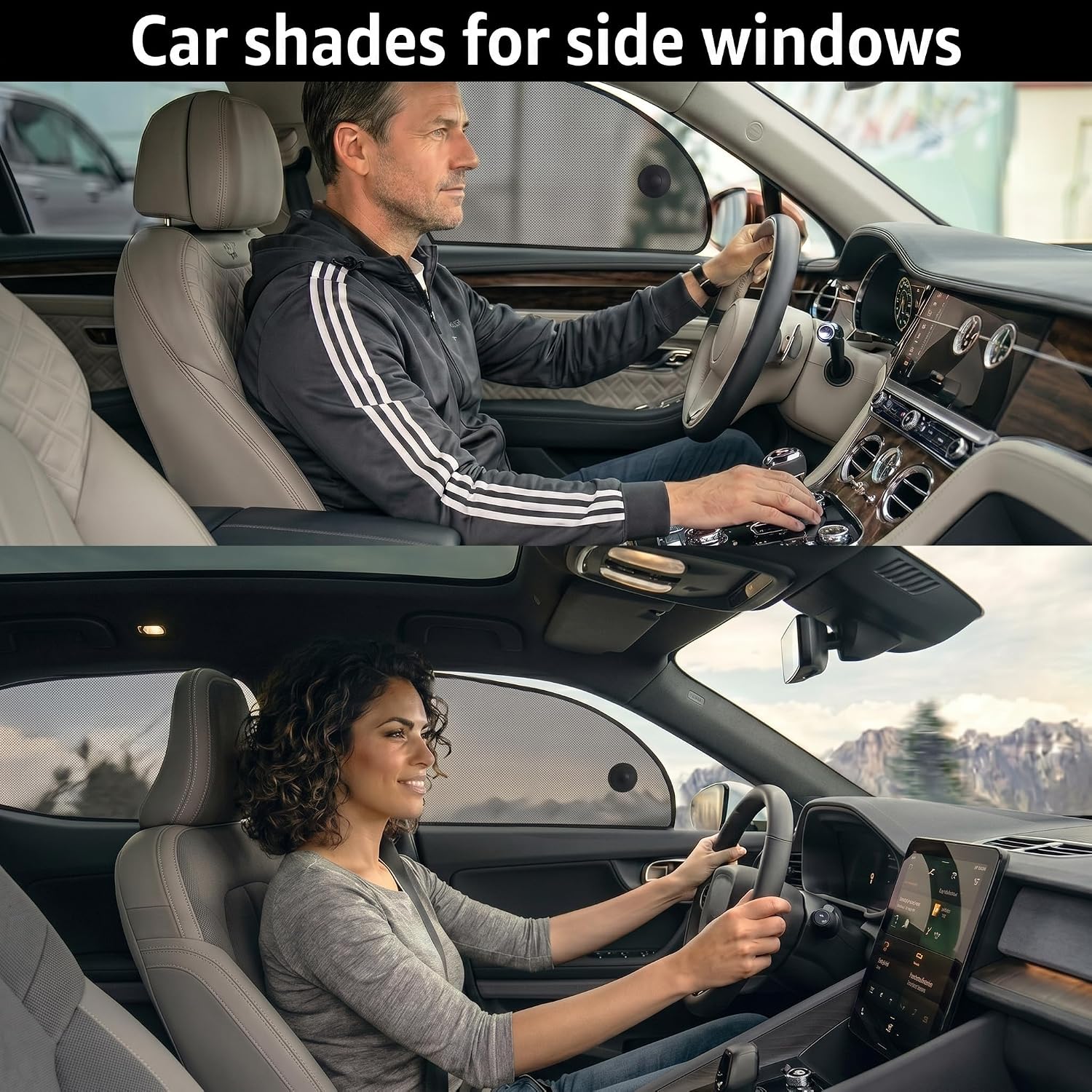 Car Window Shades 25"X15"(2 Pack),Sun Shade Side Window,Car Window Shade for Baby Can Blocks 99.98% UVR