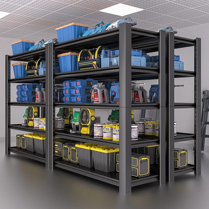 5-Tier Garage Shelving Heavy Duty, 3000 LBS Capacity Metal Storage Rack 76" H x - Image 7