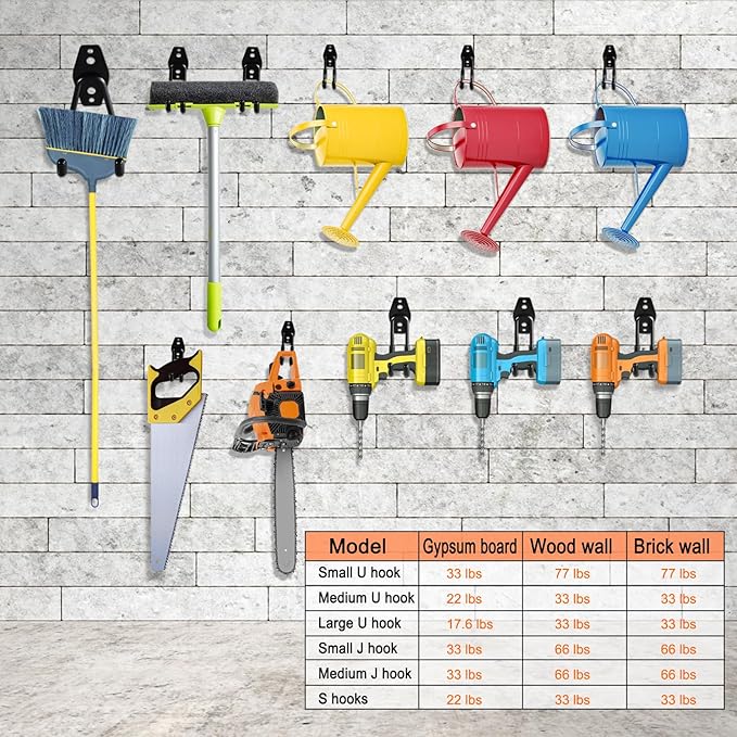 26 Pack Garage Hooks Heavy Duty Utility Steel