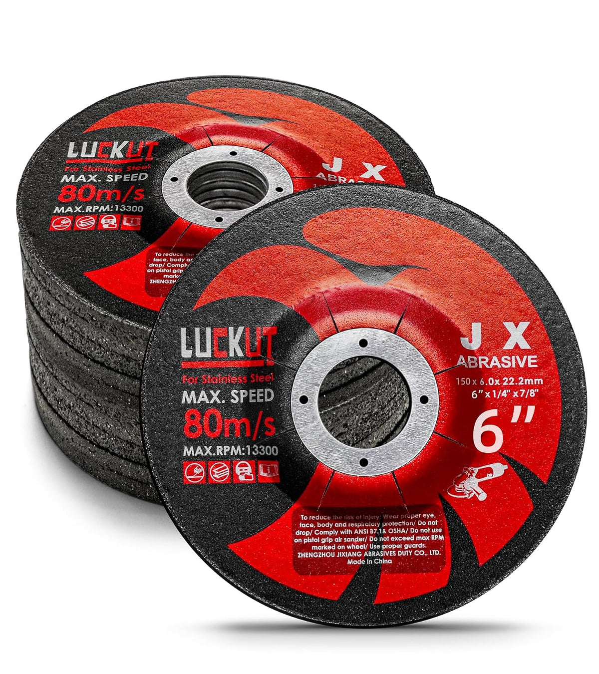 grinding wheels discs, 6x 1/4 x 7/8 inches, main product view