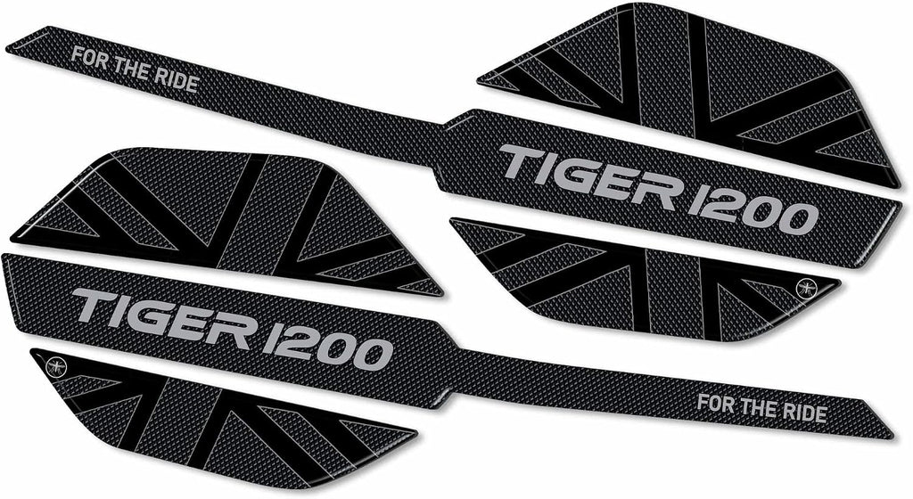 labelbike - 3D Stickers Motorcycle Handguards Protection and Decoration in Resin Compatible with Triumph Tiger 1200 GT - GT Pro - Rally Pro 2022
