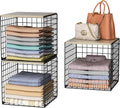 stackable closet organizers and storage, shelves with wood, main product view