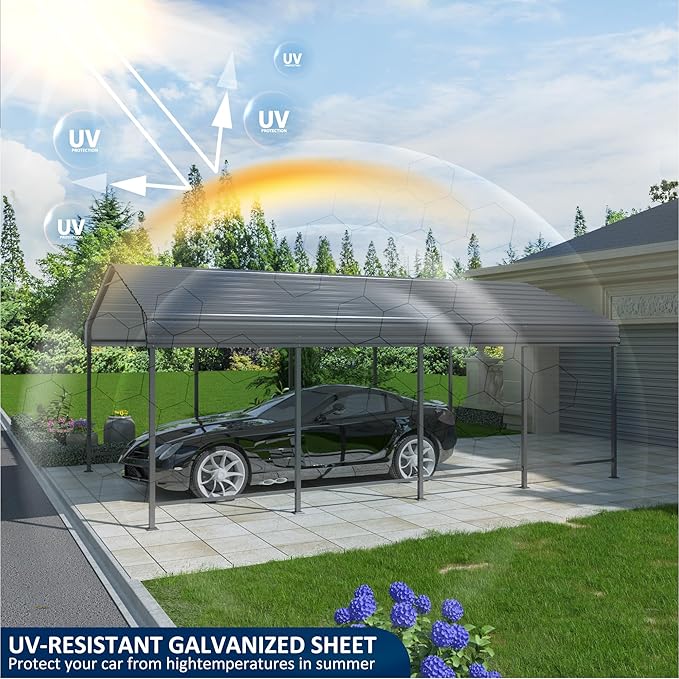 12x20 Metal Carport Carports - Image 5