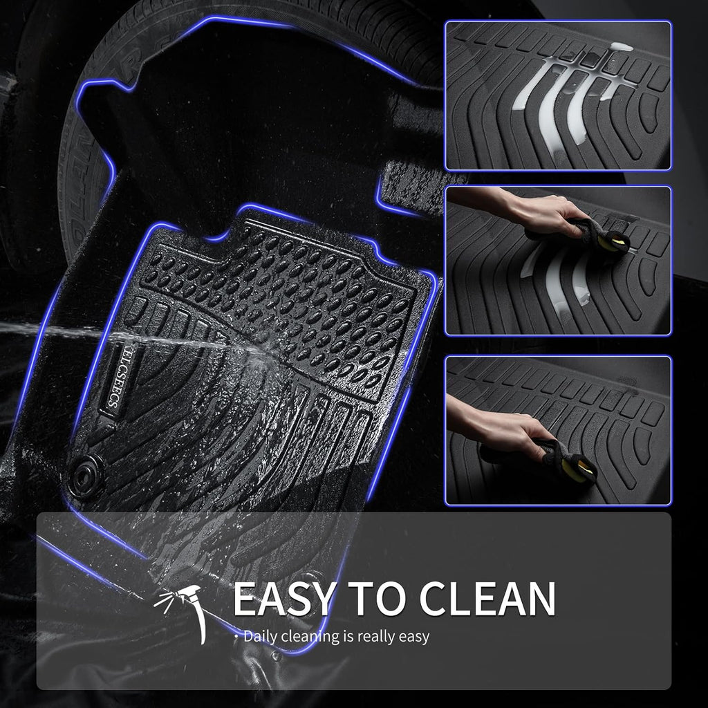 kelcseecs floor mats for nissan leaf 2026 s, front angle view