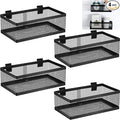 Coume 4 Pcs Black Slatwall Baskets 4 Size Metal Mesh Wire Basket by Surlontye