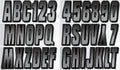 Hardline Products USA Series 300 Boat Registration Numbers & Letters Kit, 3-Inch, Silver/Black Carbon Fiber Style, USCG Compliant Marine Vinyl Decals for Hulls, Jet Skis & PWCs