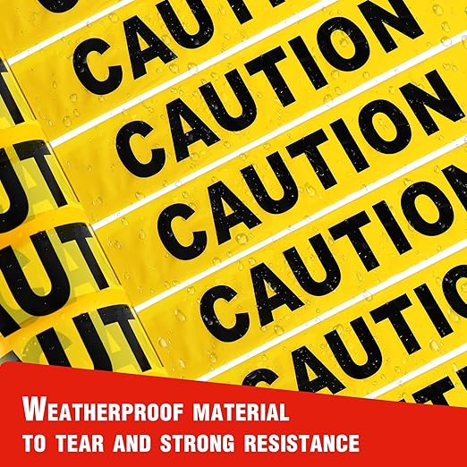 Goldblatt Caution Tape, 2 Pack Yellow Caution Tape Roll, 3 Inch x 1000 Feet - Image 3