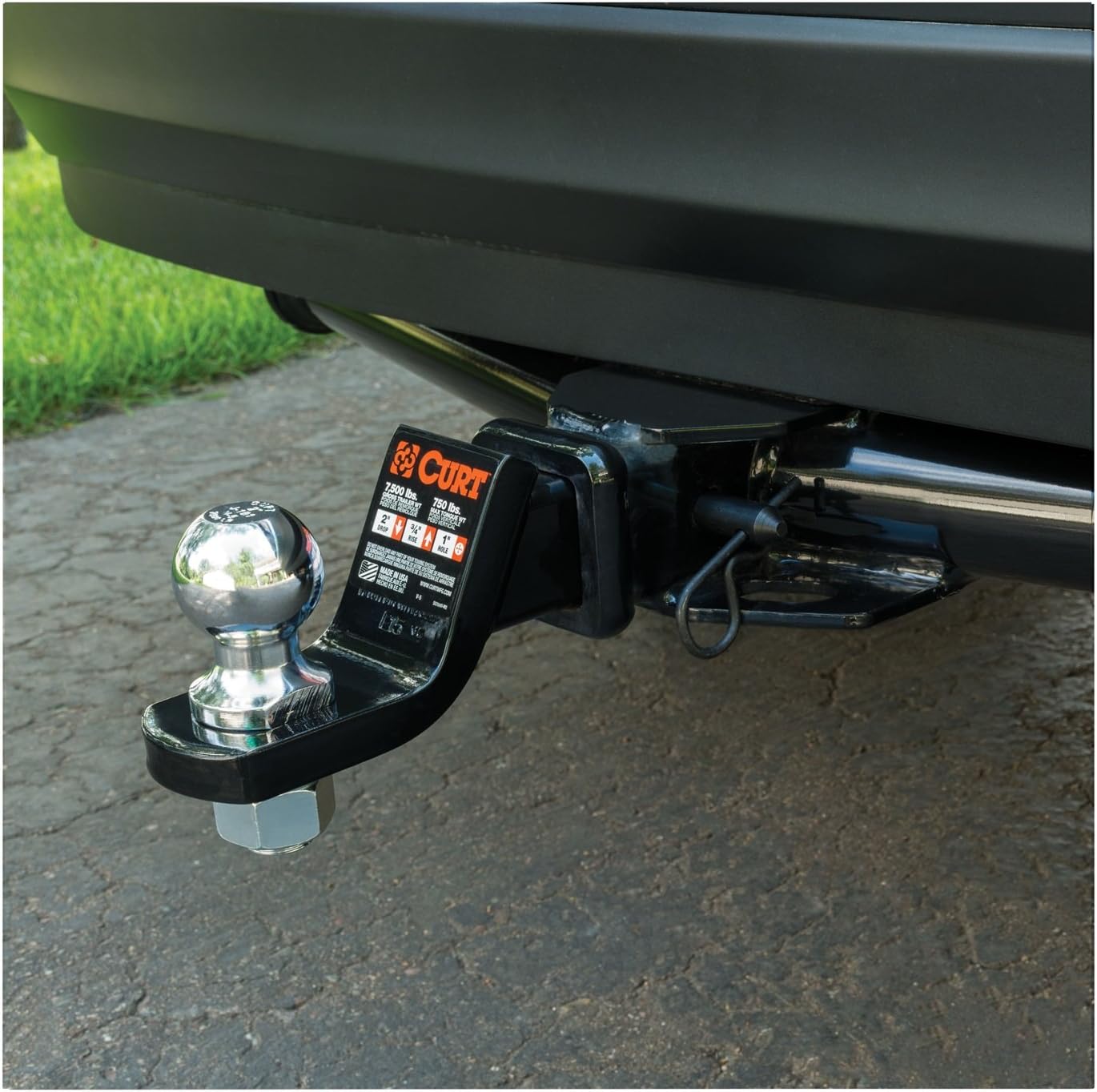 CURT 21579 Black Trailer Hitch Pin & Clip, 5/8-Inch Diameter, Fits 2-Inch Receiver