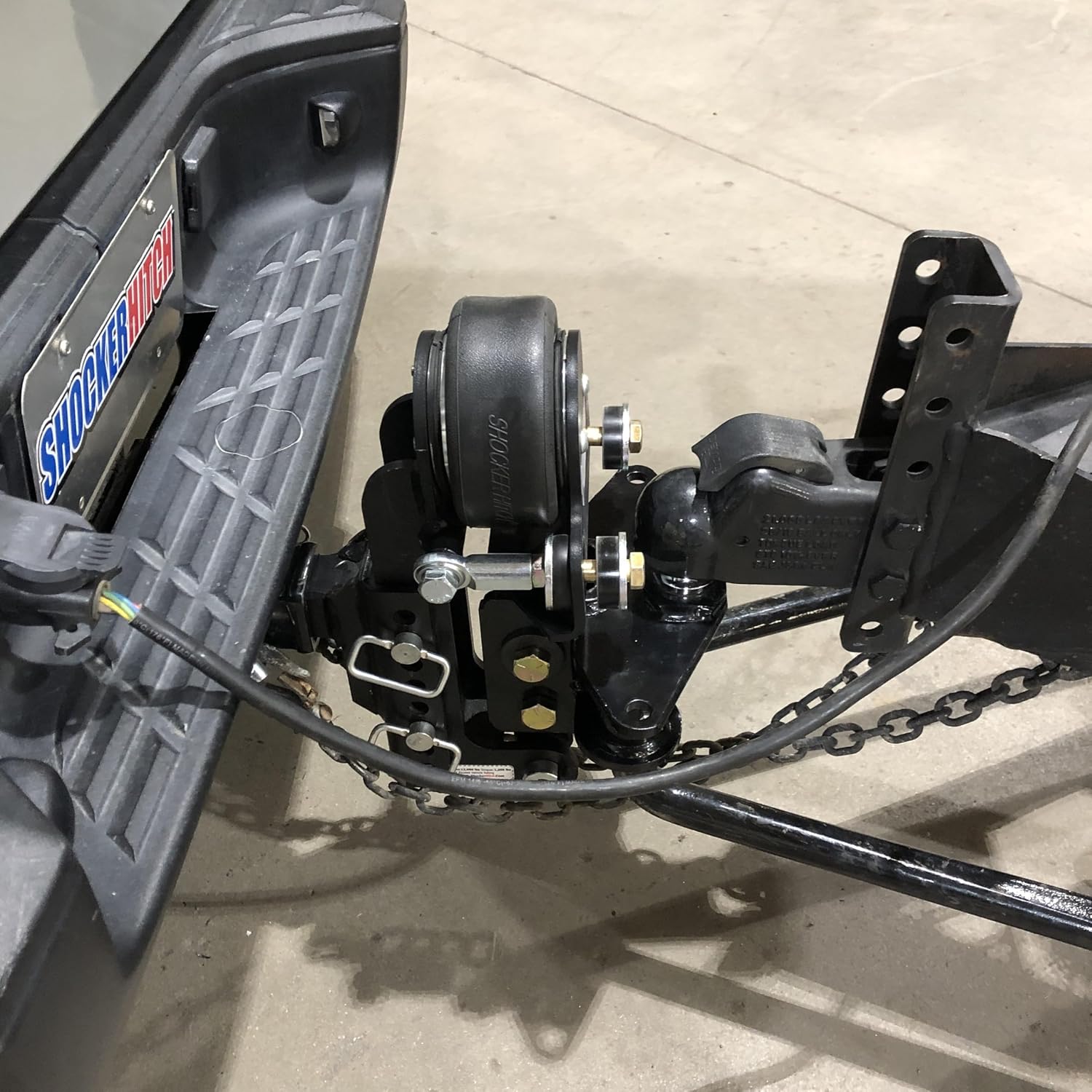 Shocker Air Equalizer for Weight Distribution Hitch, Fits 2" Hitch 5" Rise 4" Drop