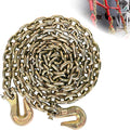 AAIN 5/16" Transport Chain, 20 ft Tie Down Chains for Trailers G80 Tow Chain for Load Tie-Down Fixed Cargo Flatbed Truck Heavy Duty Safety Chains with Clevis Grab Hooks G70-4,900 lbs WLL